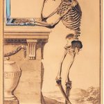 骸骨とパソコン