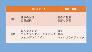 the difference of bodywork and treatment